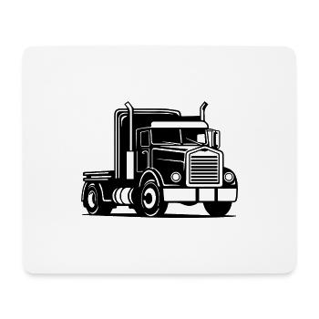 Truck Driver Truck Truck - Mouse Pad (horizontal) - white - Front