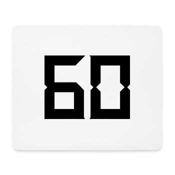 60. 60 YEARS. 60th ANNIVERSARY. 60TH BIRTHDAY. - Mouse Pad (horizontal) - white - Front