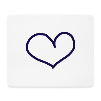 Schwarzes Herz Geschenkidee Herzchen - Mousepad (Querformat) - Weiß - Vorne