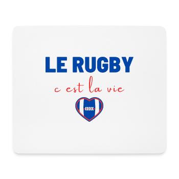Rugby is life,Rugby,Rugbywoman,Rugbyman - Mouse Pad (horizontal) - white - Front
