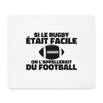 If rugby was easy - Mouse Pad (horizontal) - white - Front