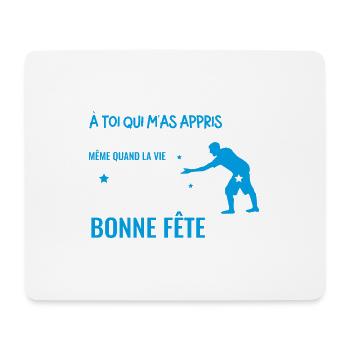 Bonne fete papa bleu ciel - Tapis de souris (format paysage) - blanc - Devant