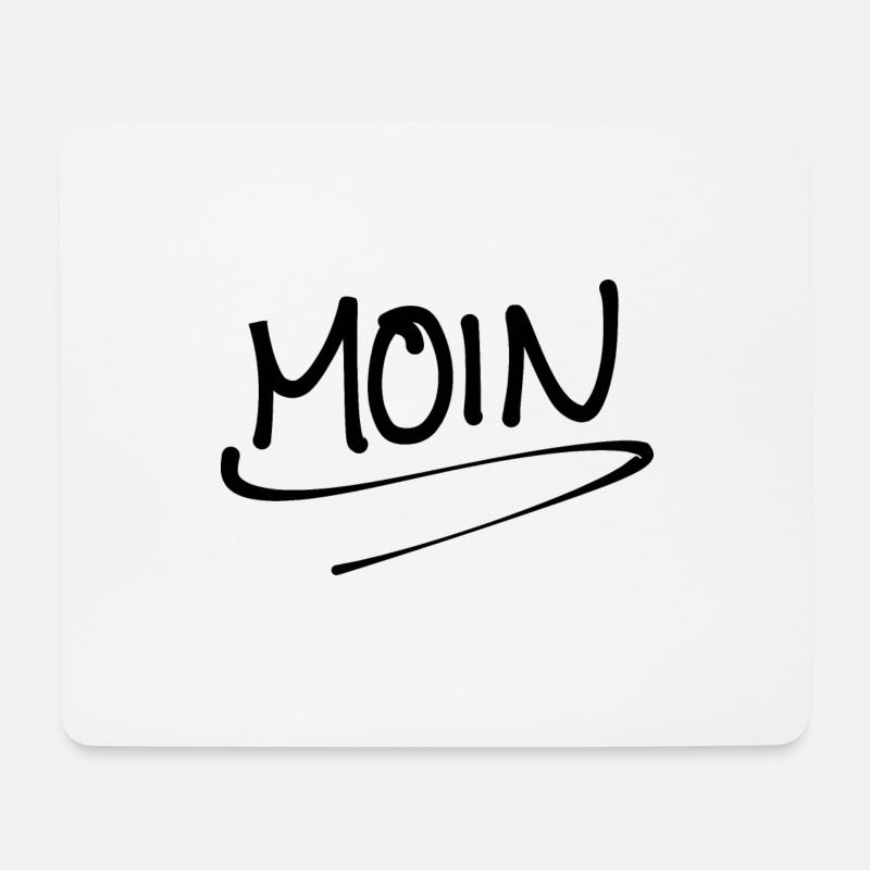 Moin - Mousepad (Querformat) - Weiß