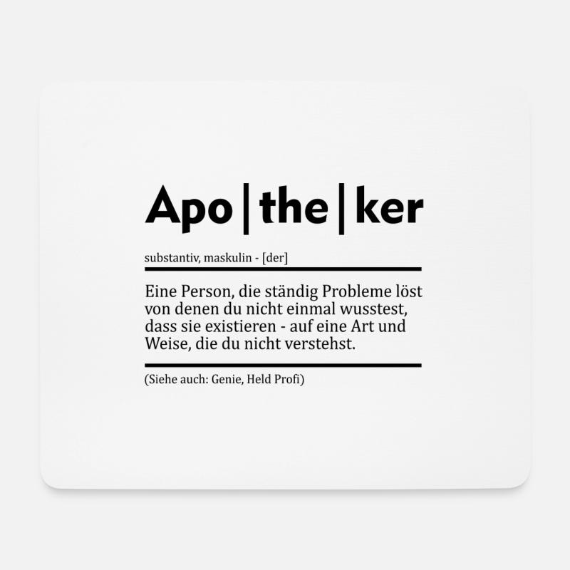 Apotheker Geschenk Apotheke - Mousepad (Querformat) - Weiß