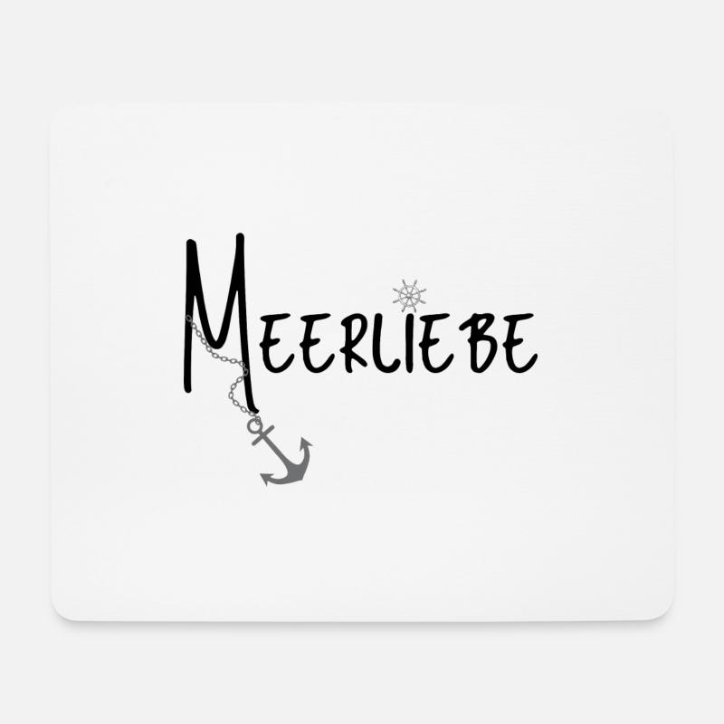 Meerliebe - Mousepad (Querformat) - Weiß