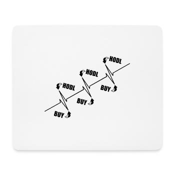 BUY AND HOLD HEARTBEAT / HERZSCHLAG - Mousepad (Querformat) - Weiß - Vorne