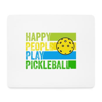 Happy People Play Pickleball - Mouse Pad (horizontal) - white - Front