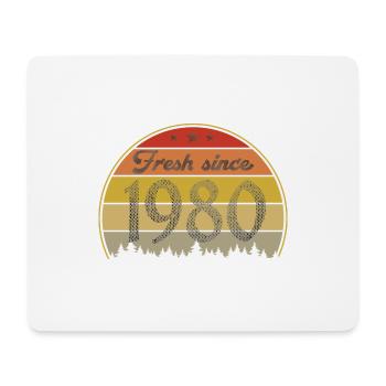 Millésime 1980 - Tapis de souris (format paysage) - blanc - Devant