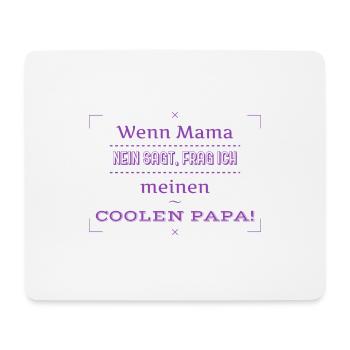 lustige sprüche cooler papa - Mousepad (Querformat) - Weiß - Vorne