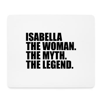 Woman Myth Legend Name Isabella - Mouse Pad (horizontal) - white - Front