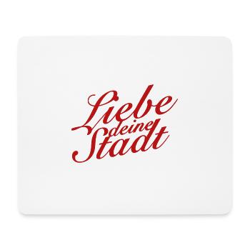 Liebe deine Stadt (Kölner Veedel) - Mousepad (Querformat) - Weiß - Vorne