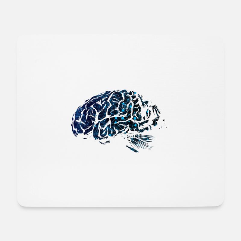 Gehirn - Mousepad (Querformat) - Weiß