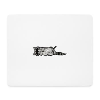 Waschbär - Mousepad (Querformat) - Weiß - Vorne