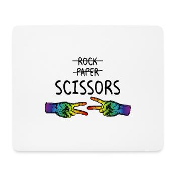 Rock Paper Scissors LGBTQ Pride Month Lesbian - Tapis de souris (format paysage) - blanc - Devant