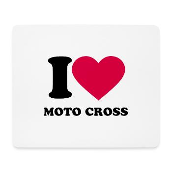 I love moto cross - Tapis de souris (format paysage) - blanc - Devant