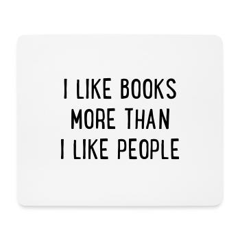 Bücher - Mousepad (Querformat) - Weiß - Vorne