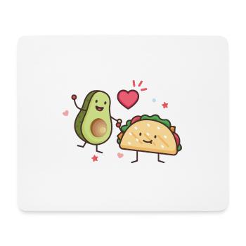 Avocado Taco Liebe Mexikanisch Geschenk 005-022 - Mousepad (Querformat) - Weiß - Vorne