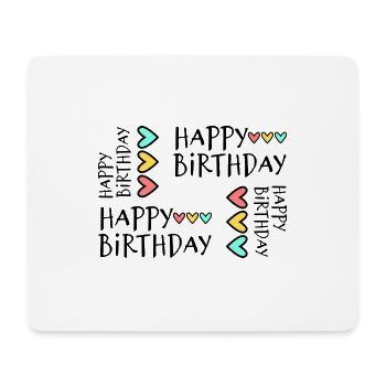 JAHRESTAG. ALLES GUTE ZUM GEBURTSTAG!. ALLES GUTE ZUM GEBURTSTAG!. - Mousepad (Querformat) - Weiß - Vorne