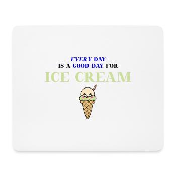 Eis lustig Eiscreme süß Geschenkidee witzig Essen - Mousepad (Querformat) - Weiß - Vorne