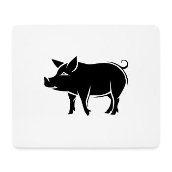 Pig Piggy Sow - Mouse Pad (horizontal) - white - Front