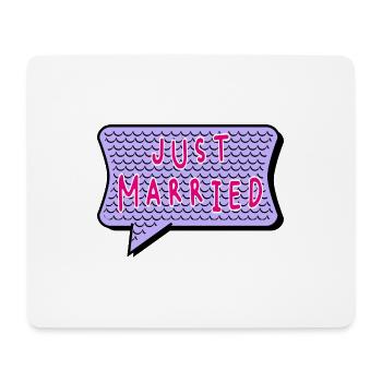 PAAR. GERADE VERHEIRATET. Junggesellinnenabschied. HEILIGER VALENTINSTAG. MARIES - Mousepad (Querformat) - Weiß - Vorne