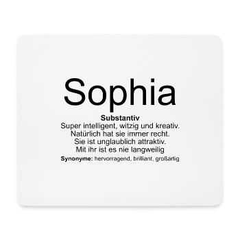 Name Definition Sophia - Mousepad (Querformat) - Weiß - Vorne