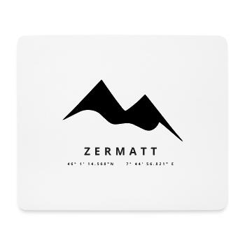 Minimalistisches Zermatt-Logo - Mousepad (Querformat) - Weiß - Vorne