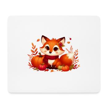 Fuchs Herbst 7 - Mousepad (Querformat) - Weiß - Vorne