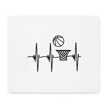 Basketball basket pulse - Mouse Pad (horizontal) - white - Front