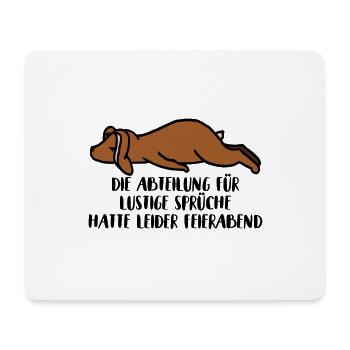 Kein lustiger Spruch - Mousepad (Querformat) - Weiß - Vorne