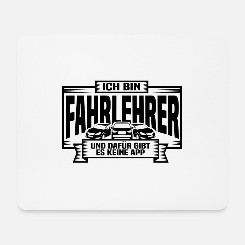 Fahrlehrer Führerschein Fahranfänger Fahrschul App - Mousepad (Querformat) - Weiß