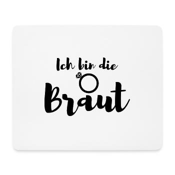 Braut Hochzeit Ring JGA Geschenk - Mousepad (Querformat) - Weiß - Vorne