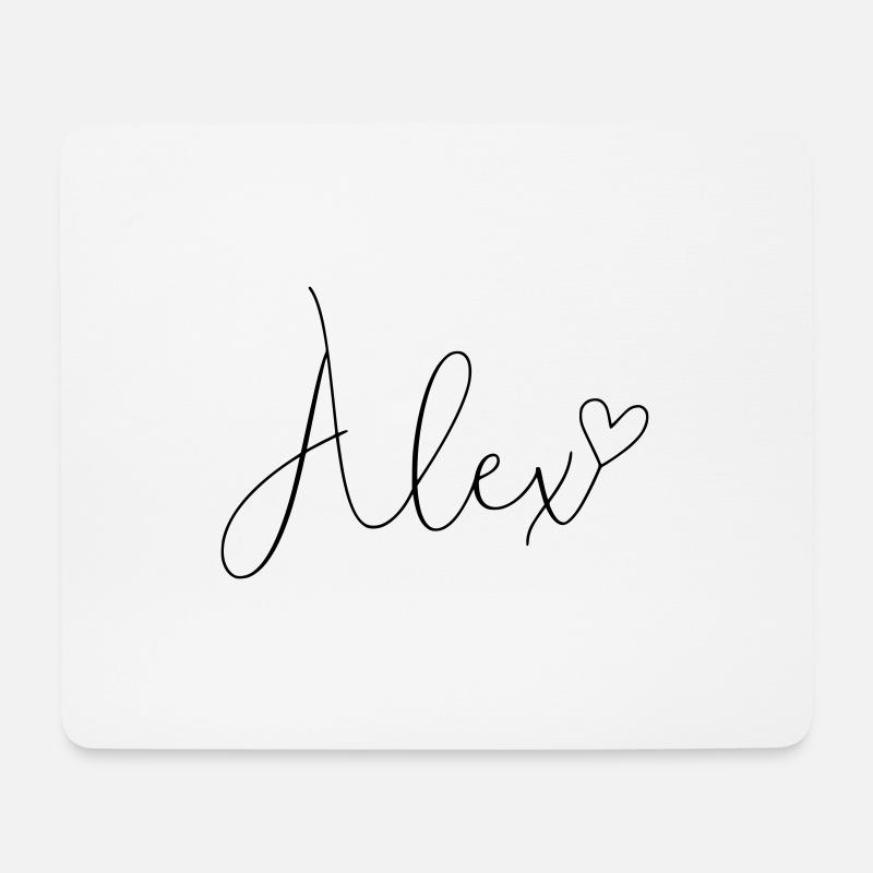 Alex Name Vorname Mädchen Jungs - Mousepad (Querformat) - Weiß