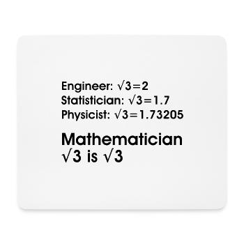 Mathe Lehrer - Mousepad (Querformat) - Weiß - Vorne