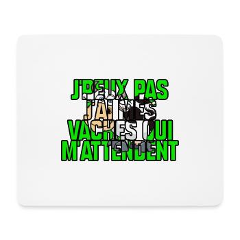 Mes vaches m’attendent - Tapis de souris (format paysage) - blanc - Devant