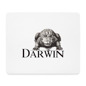 Darwin Aligator - Tapis de souris (format paysage) - blanc - Devant