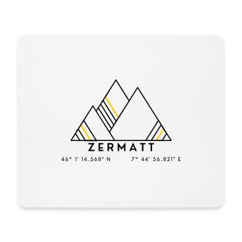 Minimalistisches Zermatt-Logo - Mousepad (Querformat) - Weiß - Vorne