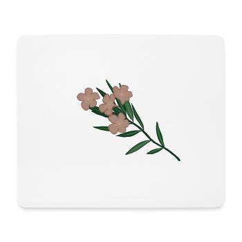 Pink Oleander Flower Branch - Mouse Pad (horizontal) - white - Front