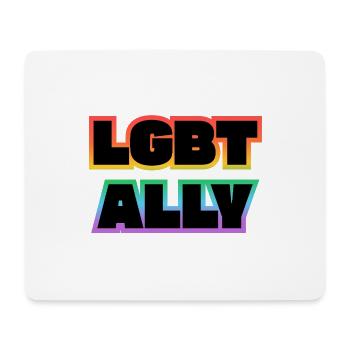LGBT ALLY  - Mouse Pad (horizontal) - white - Front