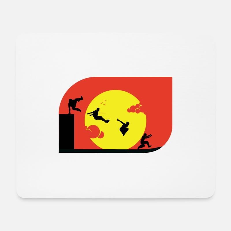 Parkour Geschenk-Traceur - Mousepad (Querformat) - Weiß