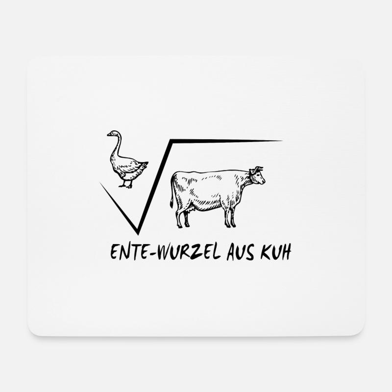 Ente wurzel Geschenk Lehrerin Schule Professor - Mousepad (Querformat) - Weiß