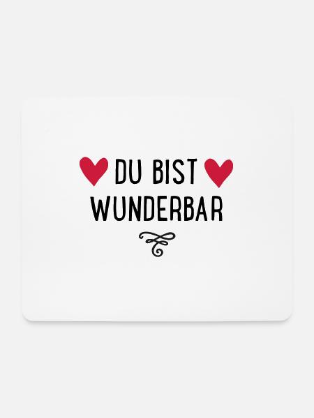 Du bist wunderbar - Mousepad (Querformat) - Weiß