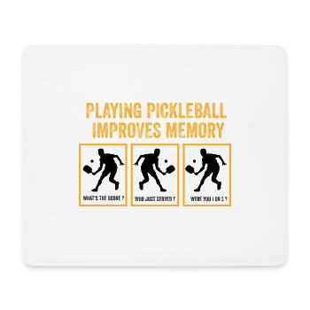 jouer au pickleball améliore la mémoire - Tapis de souris (format paysage) - blanc - Devant