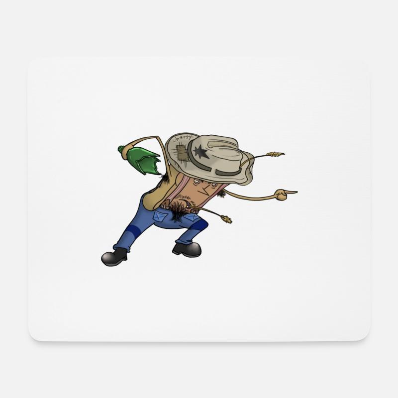 Karikatur-Toastbrot wütender Bauer | skurriles Design - Mousepad (Querformat) - Weiß