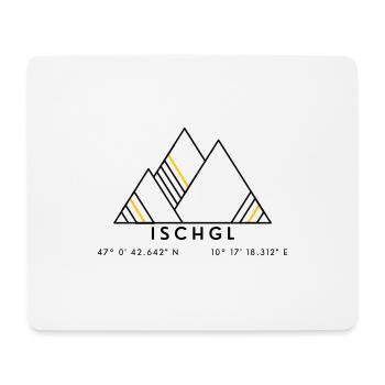 Minimalistisches Ischgl-Logo - Mousepad (Querformat) - Weiß - Vorne