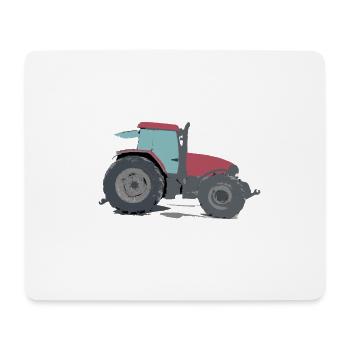 Traktor rot Landwirtschaft - Mousepad (Querformat) - Weiß - Vorne