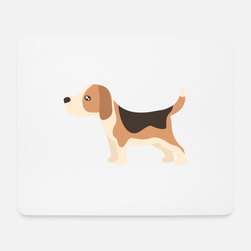 beagle - Mousepad (Querformat) - Weiß