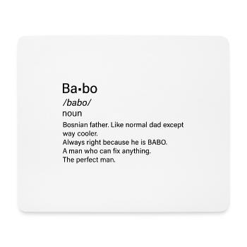 Babo SFRJ Balkan Geschenk Jugoslawien Jugo - Mousepad (Querformat) - Weiß - Vorne
