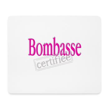 Bombasse certifiée - Tapis de souris (format paysage) - blanc - Devant