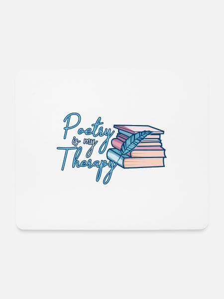 Poet Poesie Dichter Poetry I Geschenk - Mousepad (Querformat) - Weiß